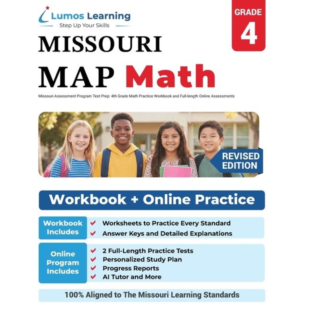 Missouri Assessment Program Test Prep: 4th Grade Math Practice Workbook and Full
